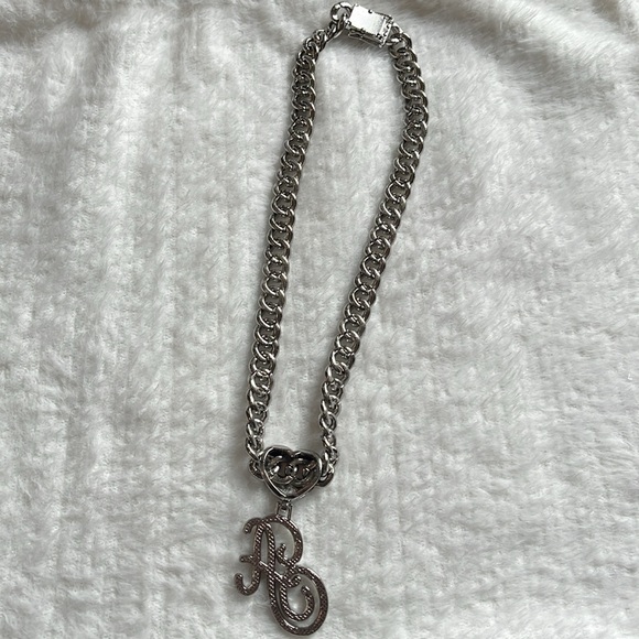 Cuban Chain with Iced Heart-Shaped Pendant - Picture 10 of 14